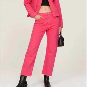 Mother superior 25 the ditcher crop pink jeans